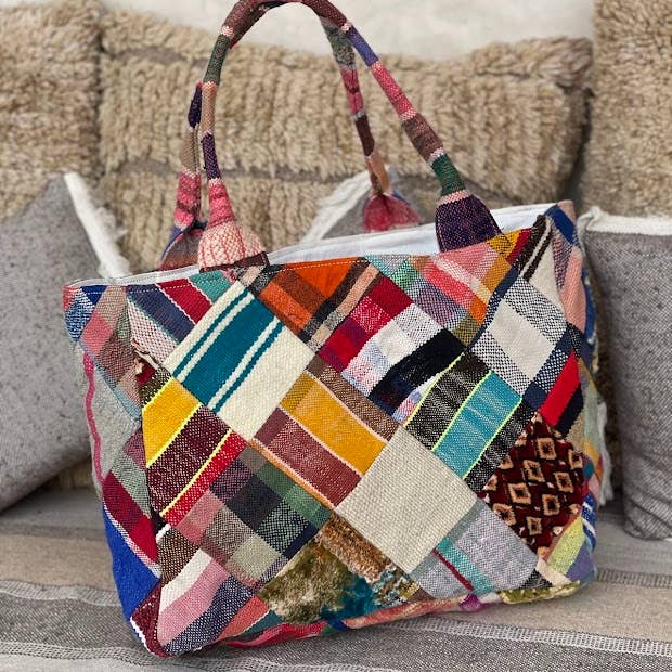 NOMAD BY LIV - Wholesale Grocery/Shopping Bag - Marokkaanse kilim shopping bag, colorful