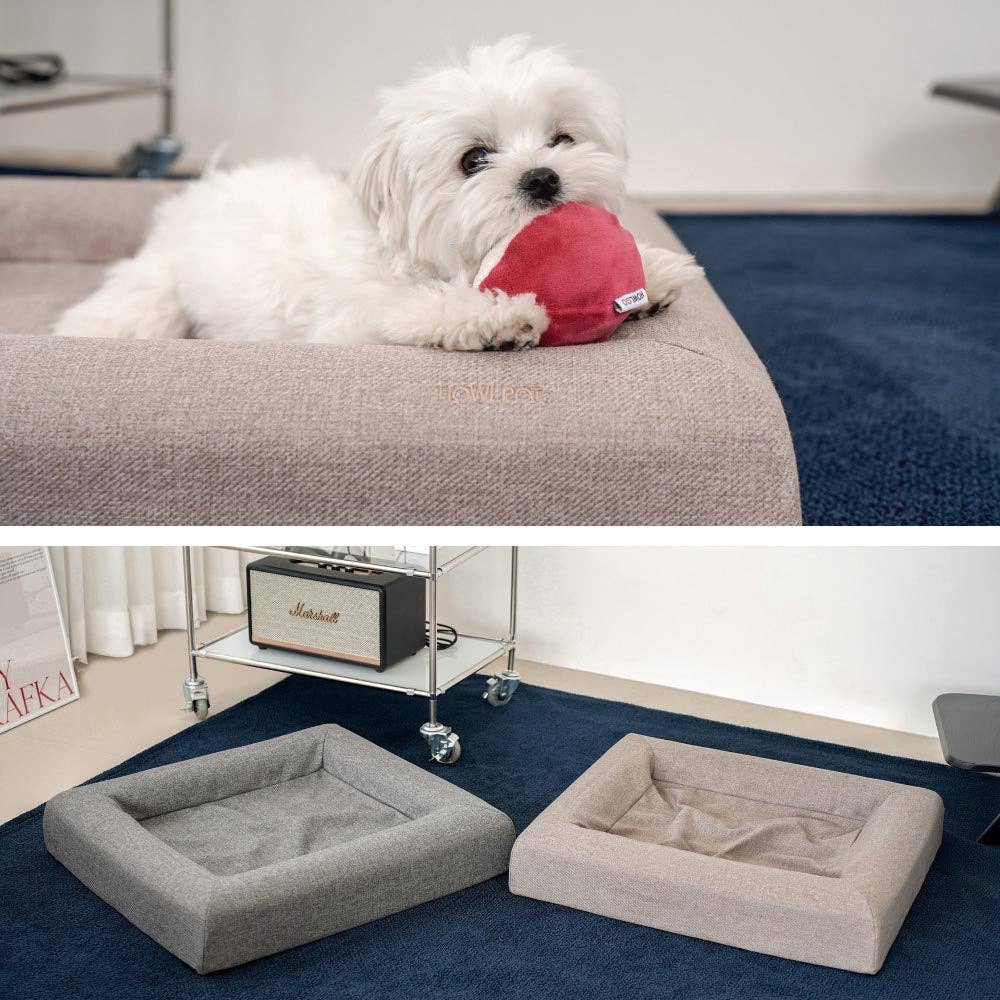 HOWLPOT. USA – Großhandel Haustierbett – Katze/Hund – Memory Foam (Aschbraun)4