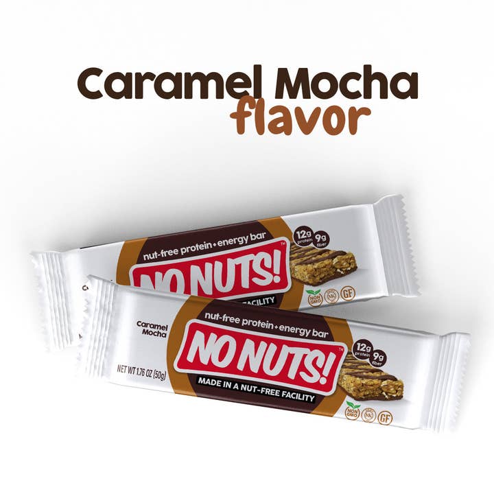 Chocolate Caramel Mocha Snack Bars - 12 Bar Pack for wholesale by No Nuts!