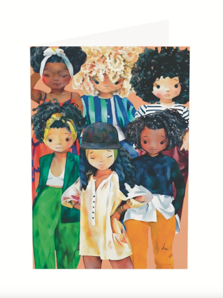 Girlfriends - HarperIman Greeting Card for wholesale by HarperIman and Co.