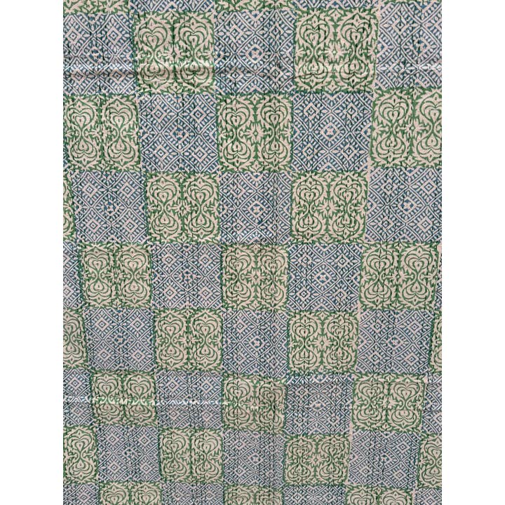 Bhawana Handicrafts – Edredão por atacado – Cortinas de Colcha de Algodão Indiano Queen Size com Ponto Kantha1