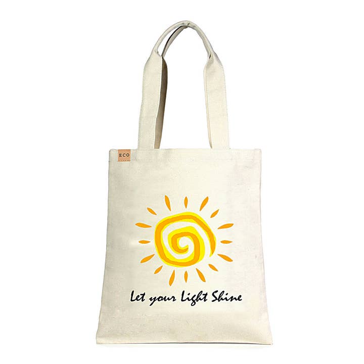 Let your Light Shine Eco Tote|15.75 x 13.75 inches for wholesale by PinktownUSA