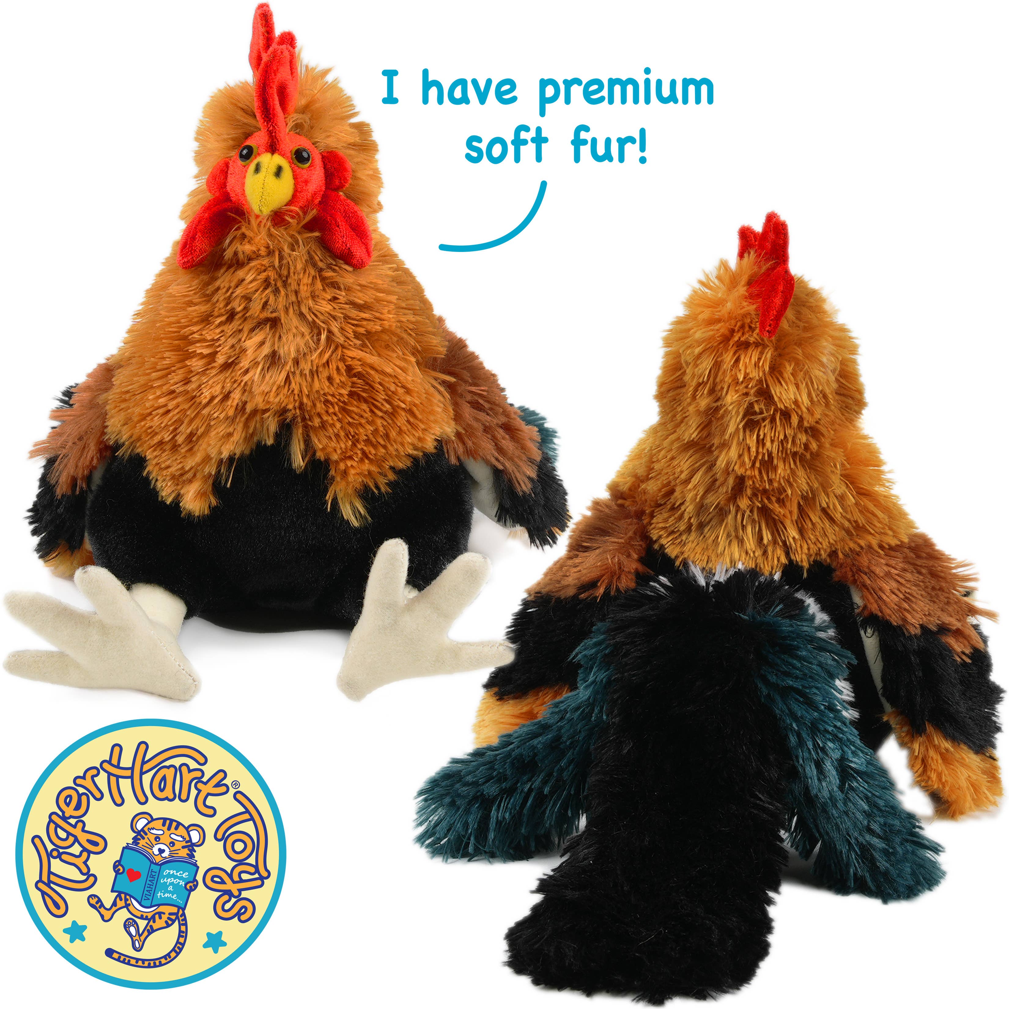 VIAHART Toy Co. - Wholesale Stuffed/Plush Toy - Kids & Baby - Riley The Rooster | 8 Inch Chicken Stuffed Animal Plush5