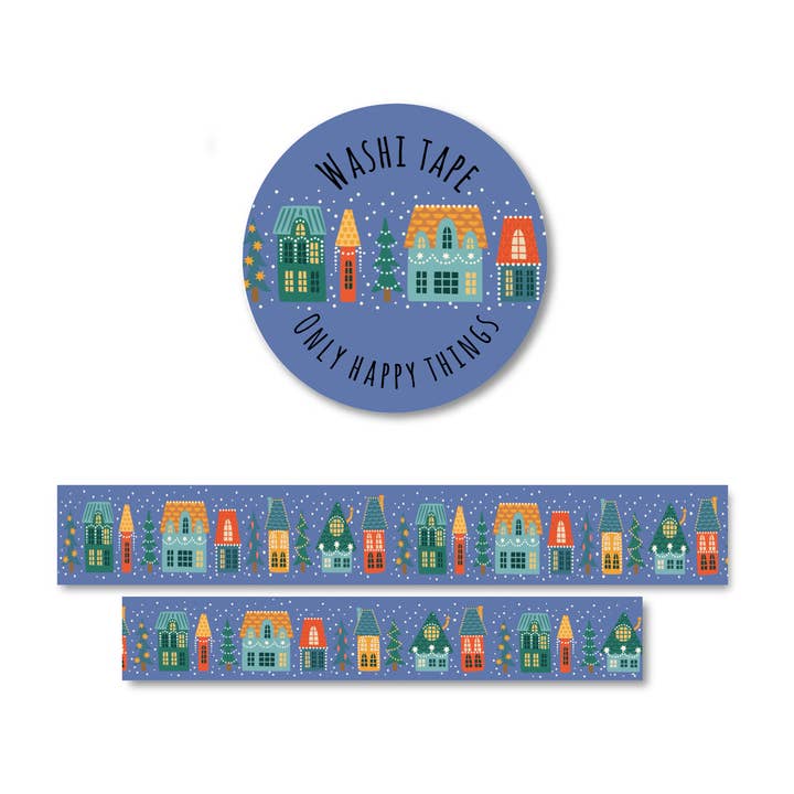 Washi tape Winter houses for wholesale by Only Happy Things Stationery