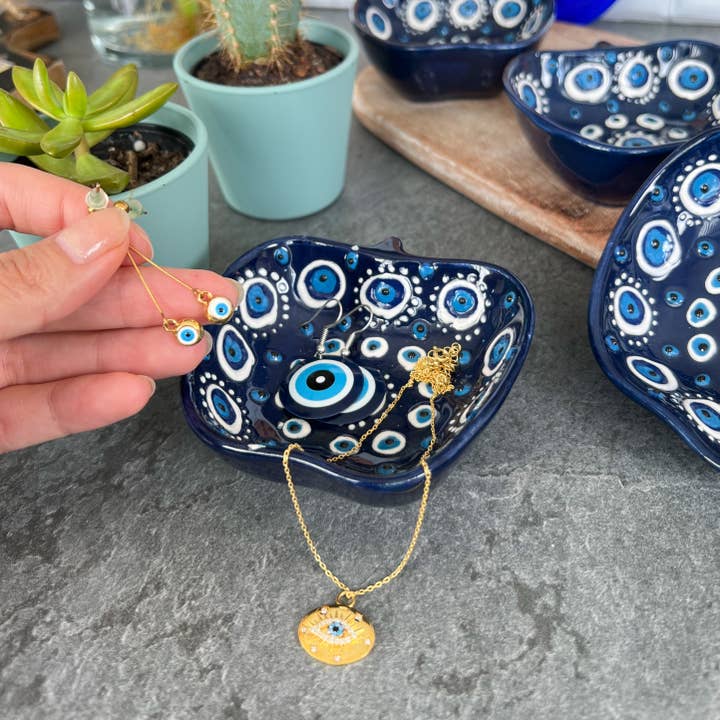 Umays Boho - Wholesale Decorative Plate/Dish/Bowl - Handmade Ceramic Trinket Dish, Small Pinch Bowls, Boho Decor