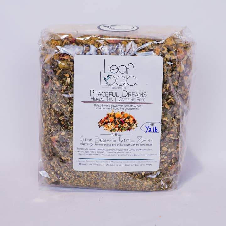 Leaf Logic - Wholesale Loose Tea - Peaceful Dreams Loose Leaf Tea - Bulk and Refillable Jar4
