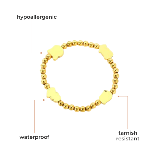 EB and Co. - Wholesale Beaded Bracelet - Kansas City Gold Beaded Bracelet - Team1