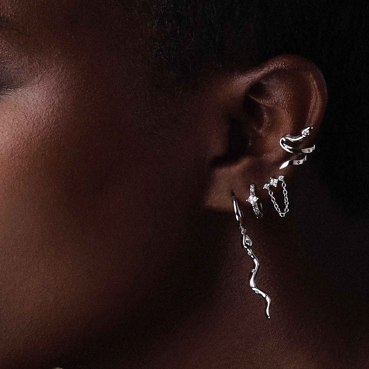 Nébuleuse Bijoux - Vendita all'ingrosso Orecchini singoli - Orecchino bianco Isis5