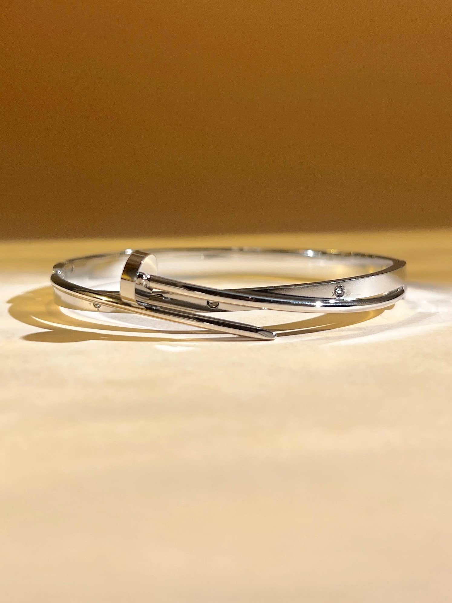 COSMOS - Wholesale Cuff Bracelet - Cuff Bangle Bracelet with Nail Design in Stainless Steel6