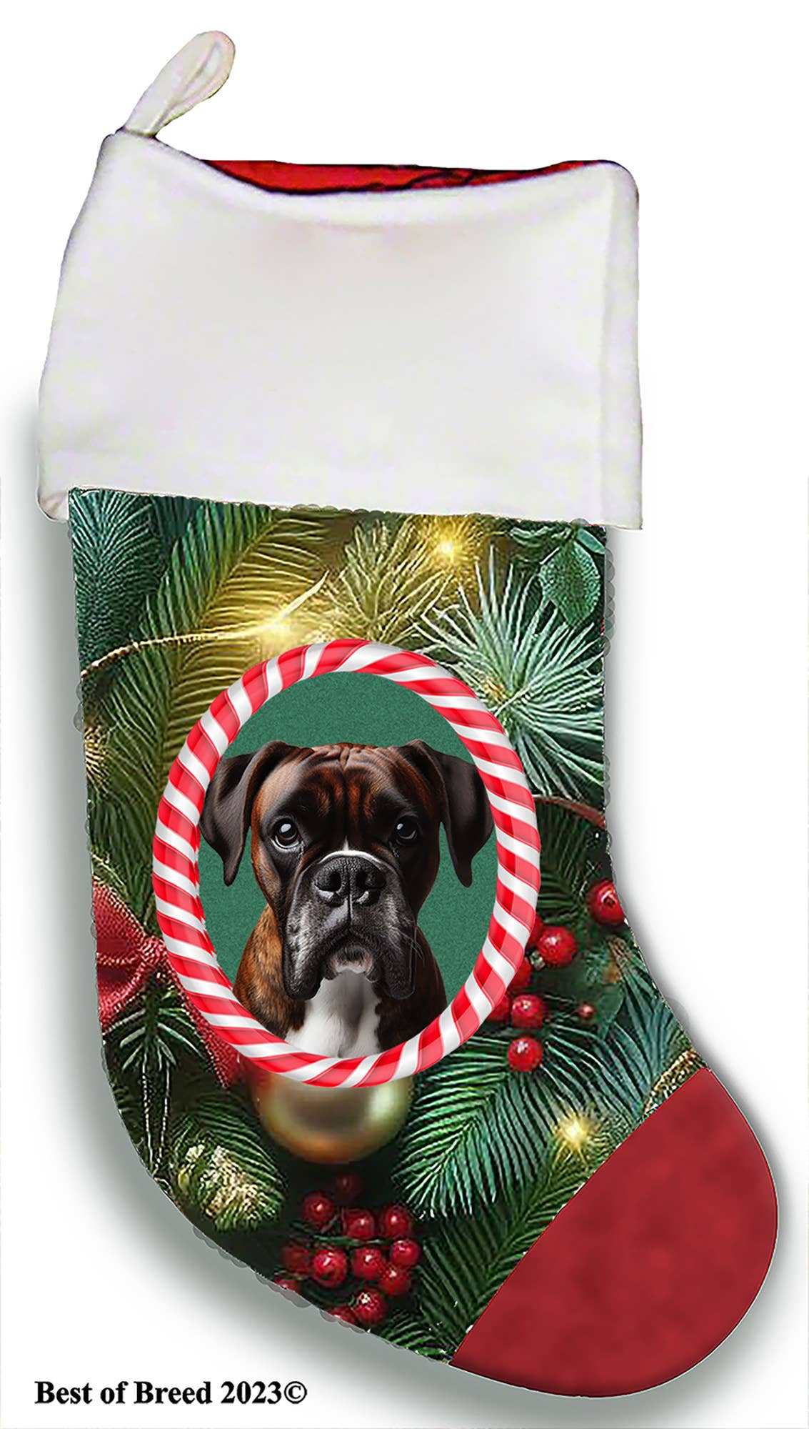 Best of Breed Products - Vente Décoration de Noël - Boxer bringé UnCropp - Chaussette de Noël0
