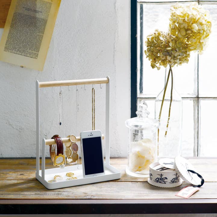 Yamazaki Home - Wholesale Jewelry Stand & Display - Tosca Jewelry + Accessory Display - Steel + Wood6