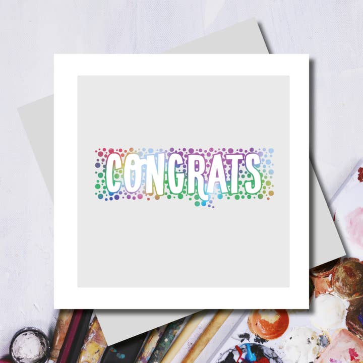Bowden Shines Congrats Greetings Card for wholesale by Marina B
