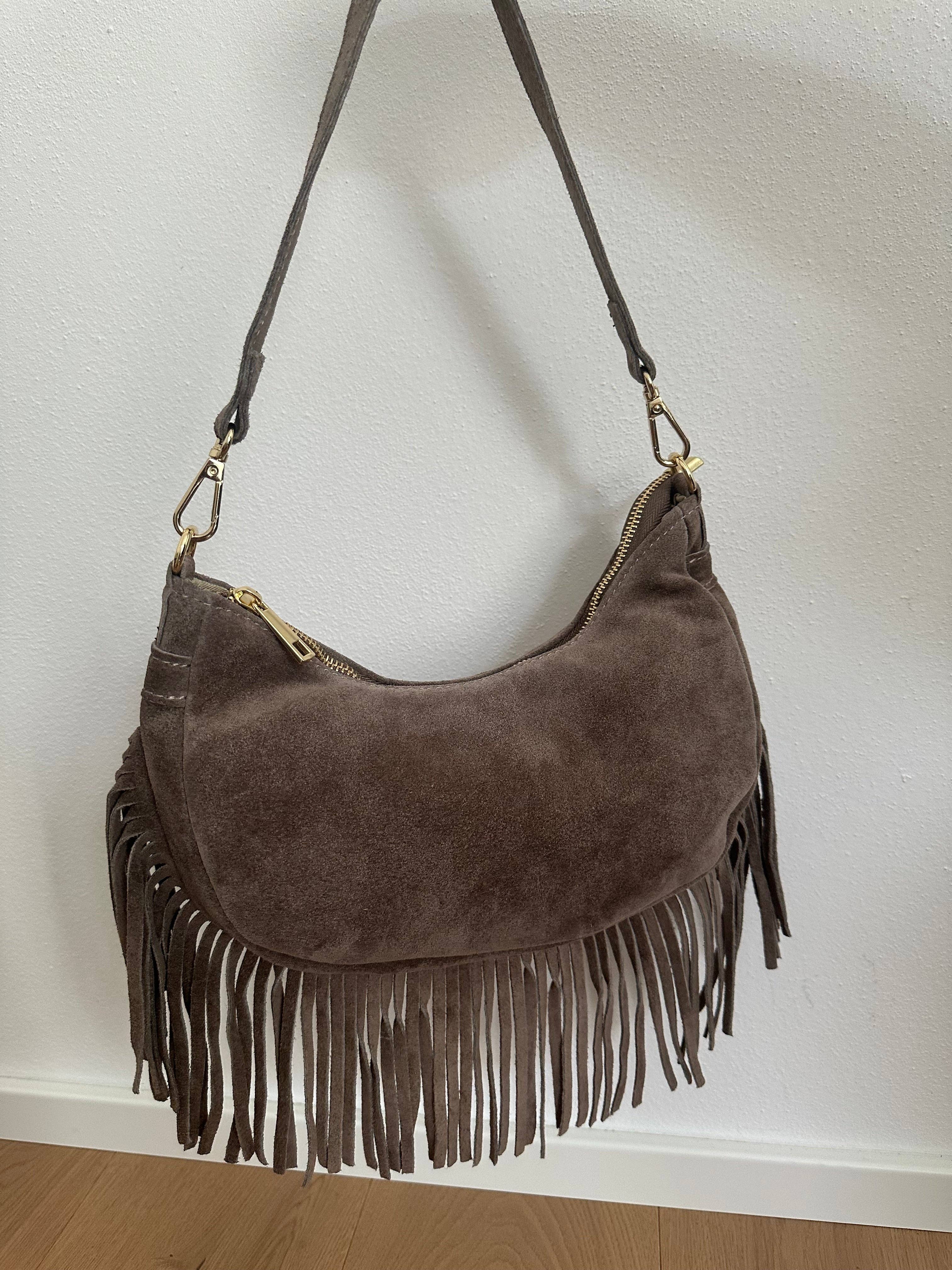 Zhade - Venta al por mayor Bolso con correa - Mujer - NINFEA - bolso de hombro de ante con flecos20