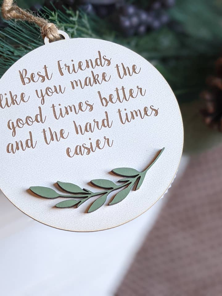 BEST FRIEND ORNAMENT for wholesale by Richer Design Co.