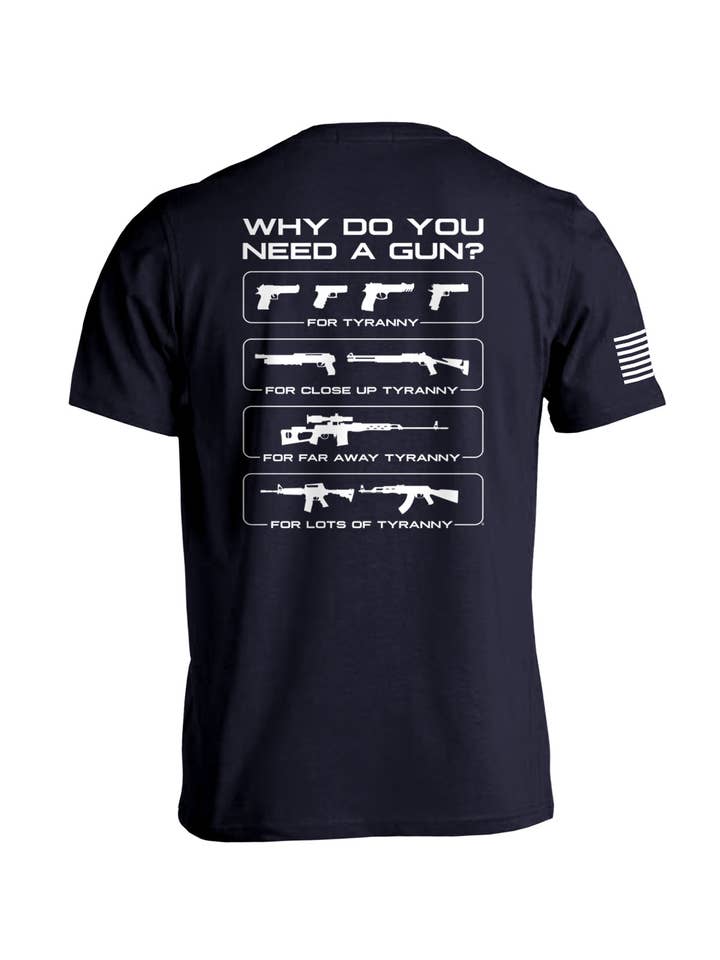 Shield Republic - Wholesale Screen printed t-shirt – Men′s - Why Do You Need A Gun1