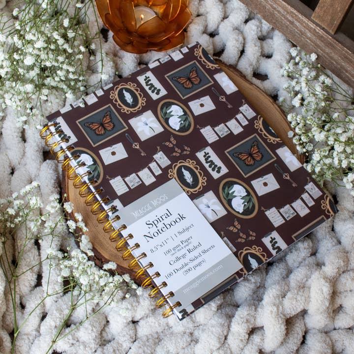 Meaggie Moos - Wholesale Notebook - Dark Academia Hardcover Spiral Notebook | College Ruled3
