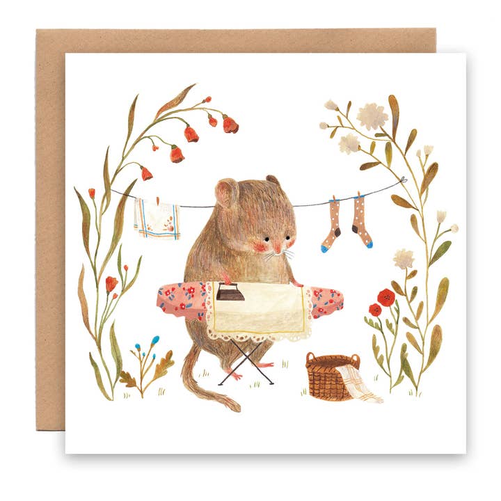 Mouse ironing card for wholesale by Cécile Berrubé