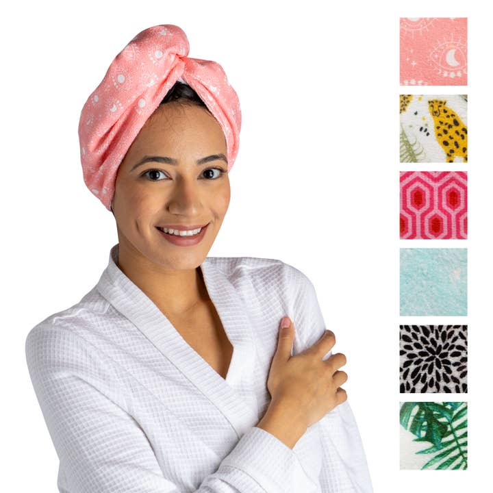 DM Merchandising - Wholesale Hair Towel/Wrap - Lemon Lavender Plot Twist Turbo Towel Assortment