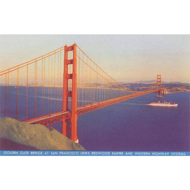 Found Image Press – Großhandel Postkarten – Postkarte SF-268 Golden Gate Bridge, San Francisco, Kalifornien