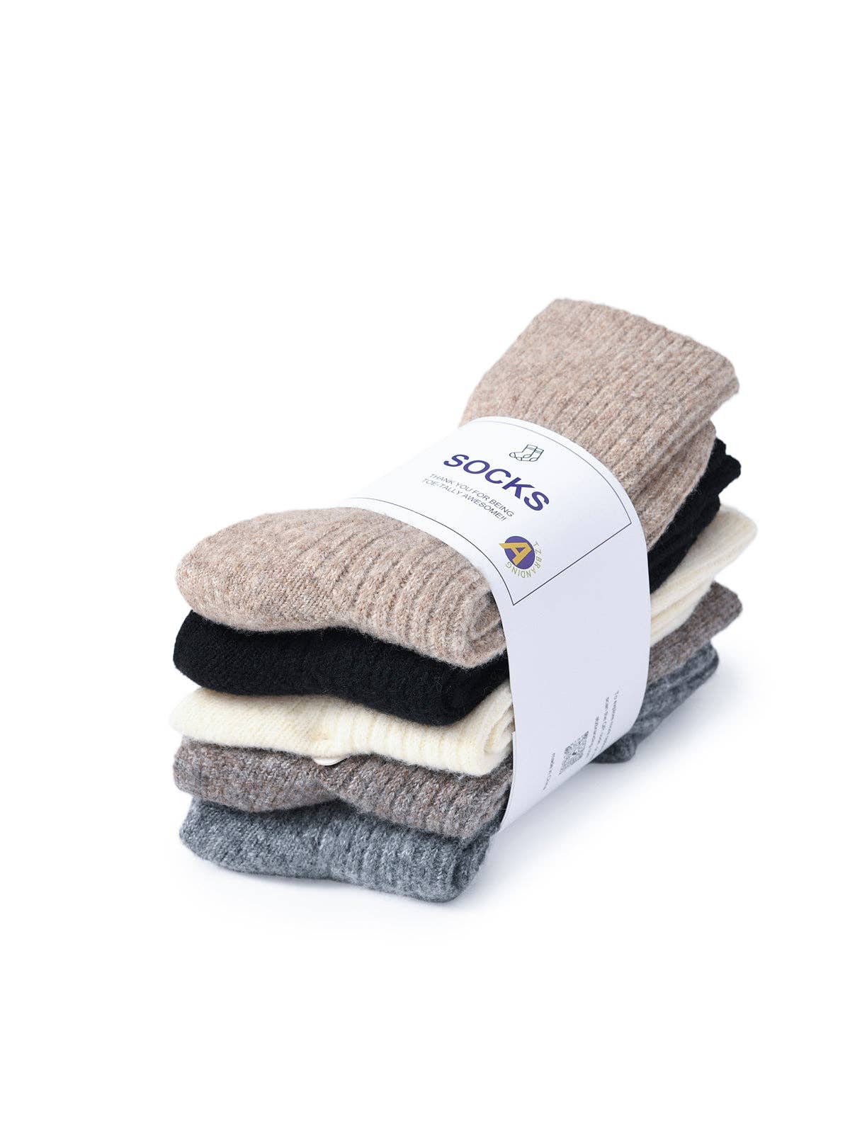 Funkyrel® Atzbranding Limited - Wholesale Socks - Women's - Rufia - 5 Paris Warm Wool Blend Socks1