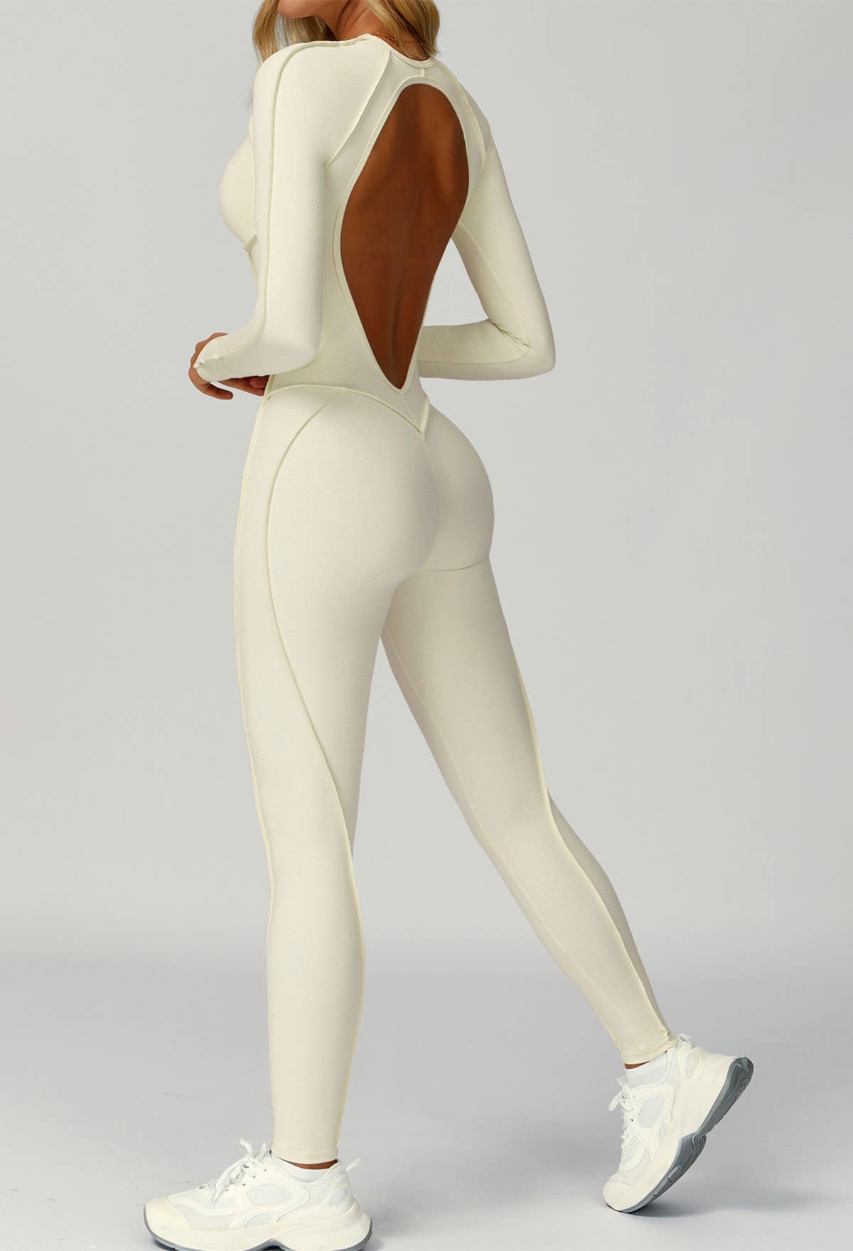 Crave by FW – wholesale Unitard – Dam – Långärmad rygglös yoga one-piece jumpsuit16