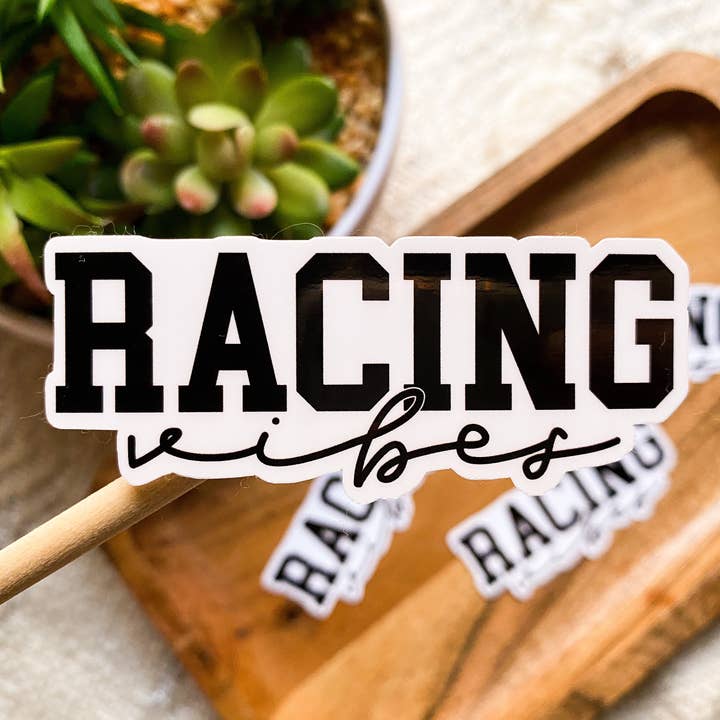 Autocollant Racing Vibes pour la vente par MaMarie & Co.