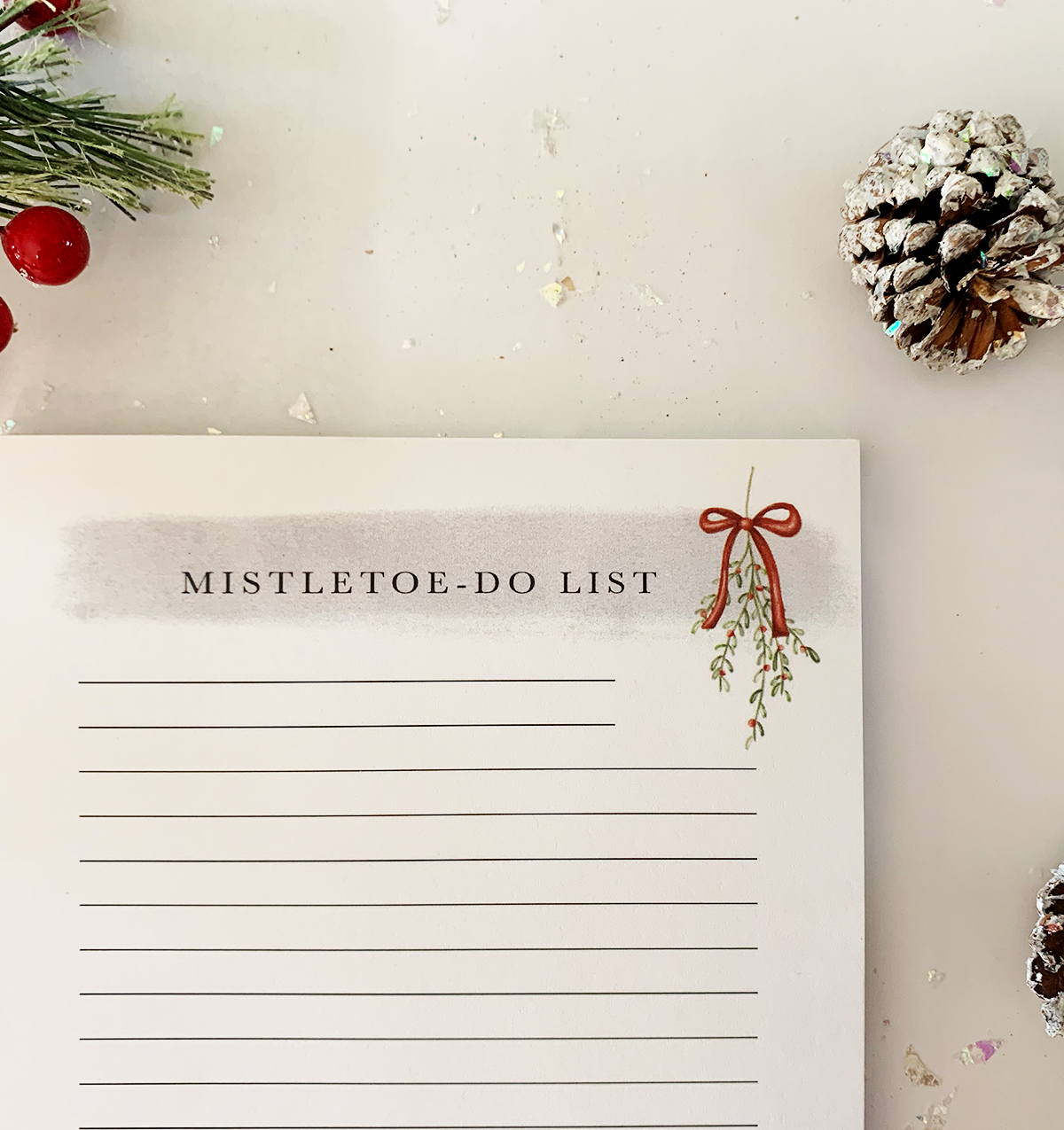 Cherished Ink - Wholesale Notepad - Mistletoe-Do List1