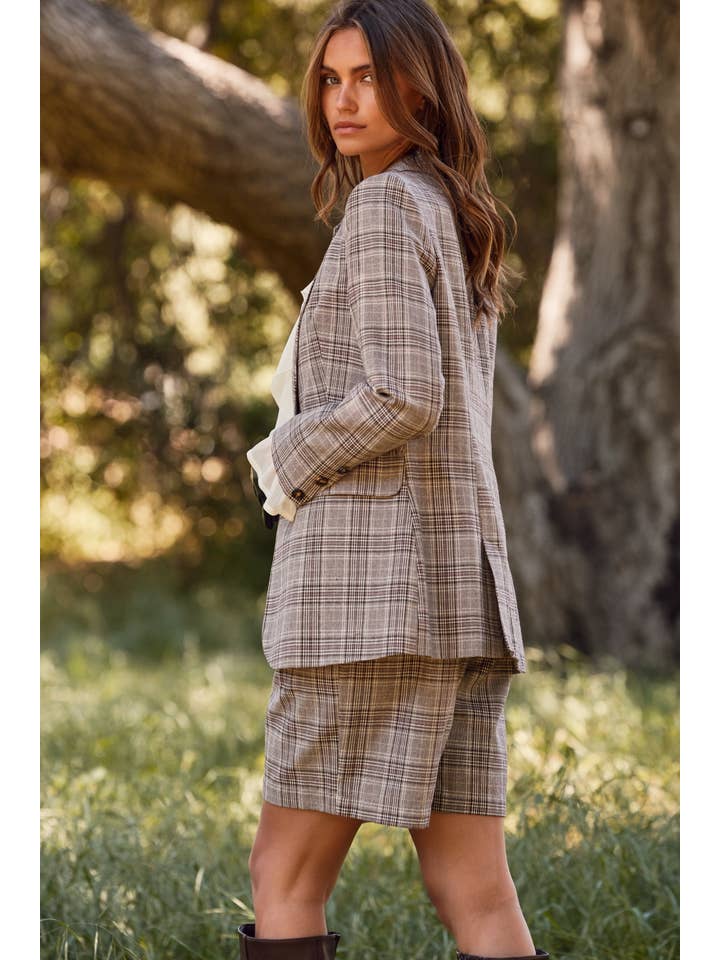 Oddi - Wholesale Shorts - Women's - Plaid Mid-waisted Shorts2