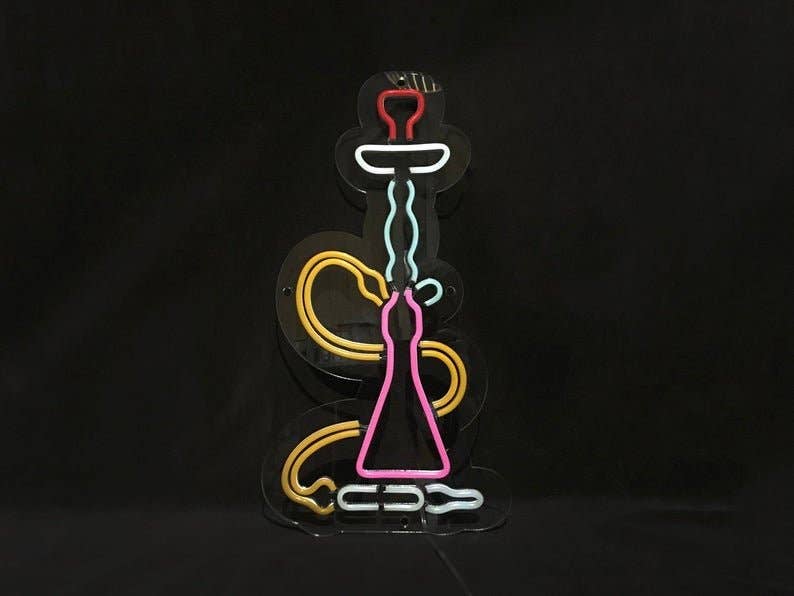 CityNeon - Wholesale Neon Sign - LED Hookah Neon Light - Hookah Set Bar Sign for Cafe2