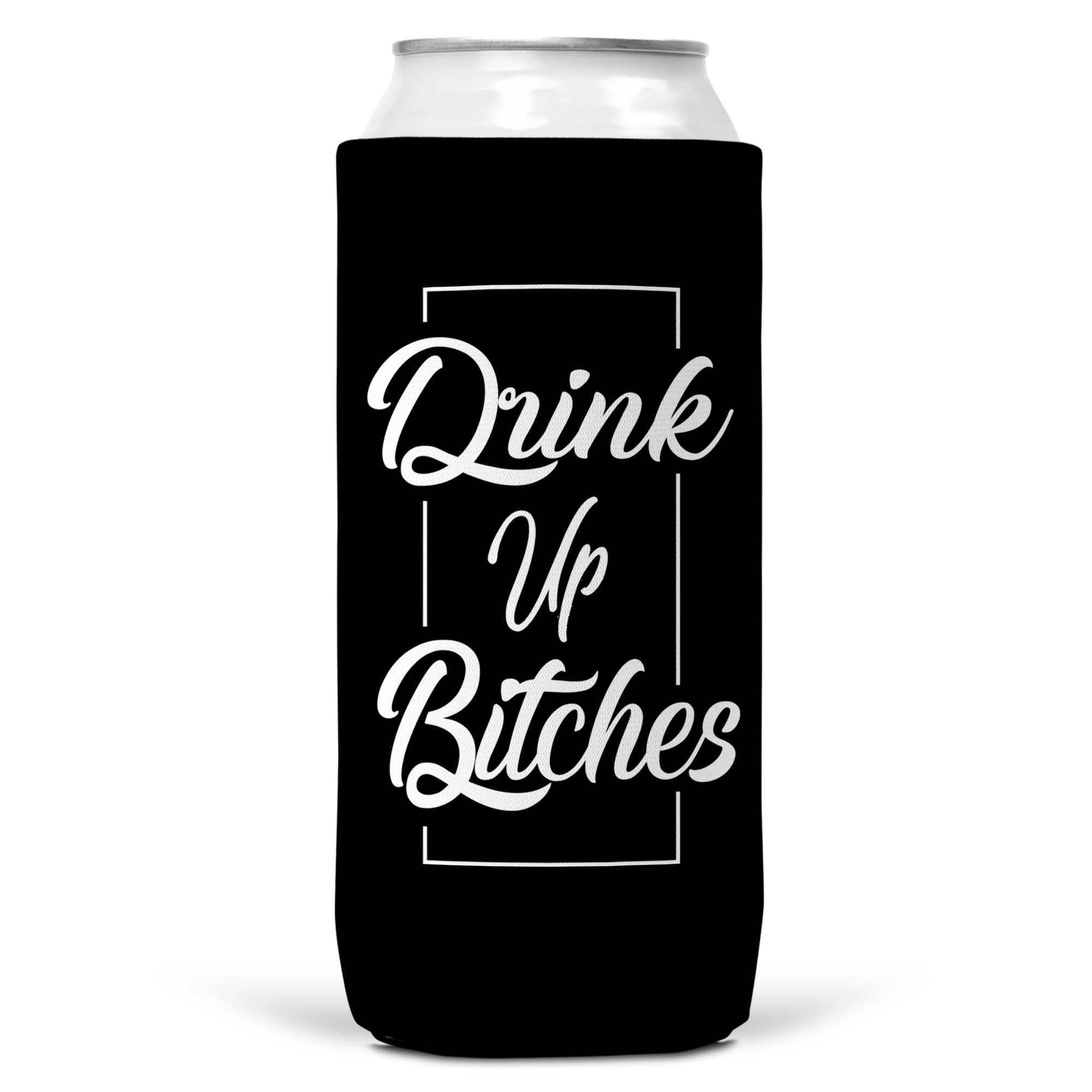 Wi-Wear - Wholesale Drink Huggers & Koozies - Drink Up Bitches SLIM CAN Coozie/Cooler for 12oz Slim Cans0