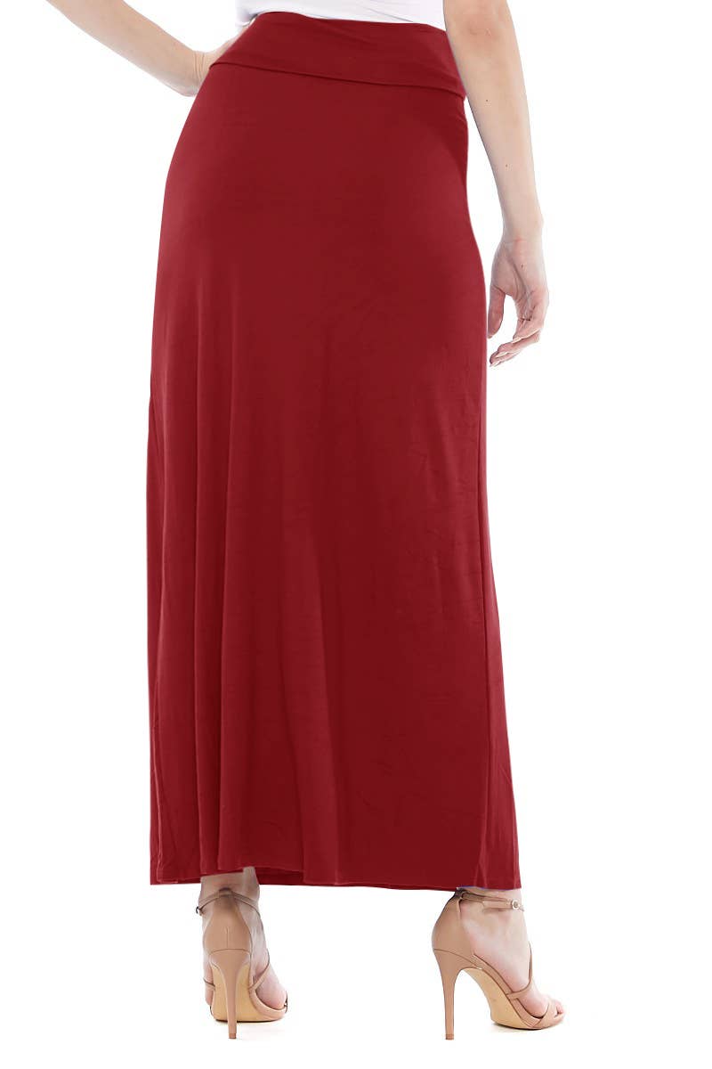 MOA COLLECTION - Wholesale Skirt - Women's - Women's Maxi Length Loose Fit Solid Skirt18