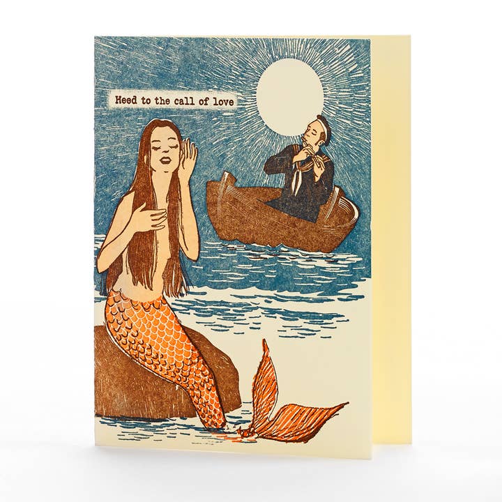 Mermaid & Sailor A2 Card for wholesale by Ilee Papergoods