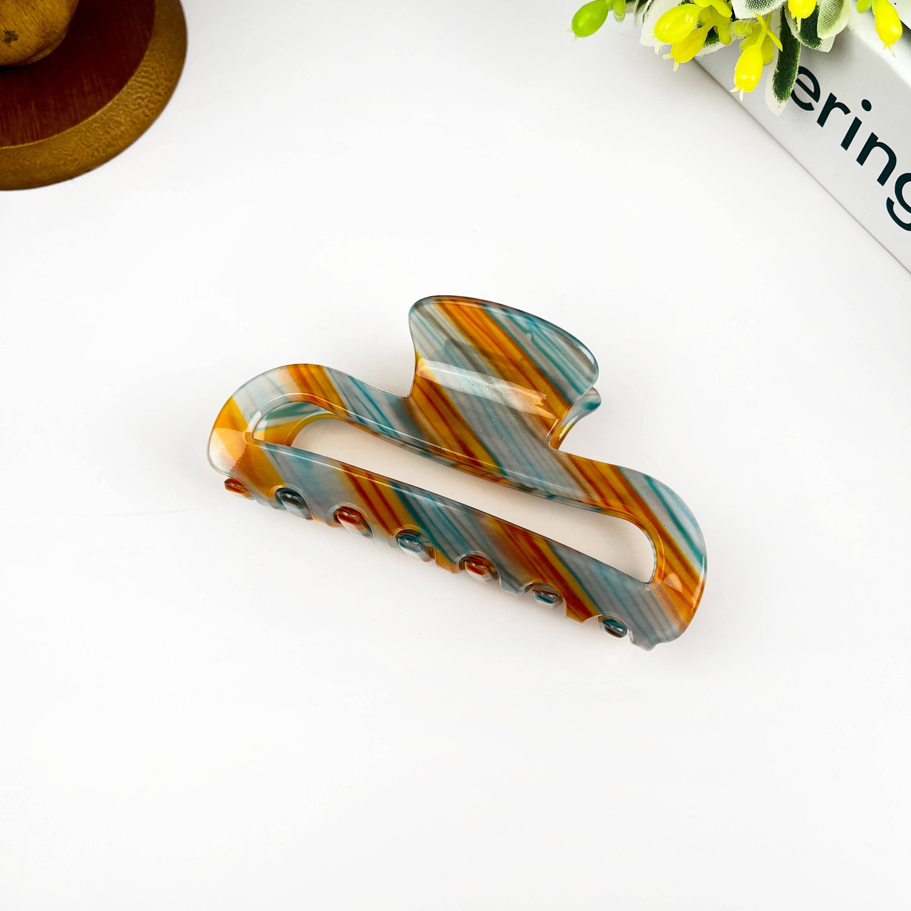 SoapElenGlen - Vendita all'ingrosso Fermaglio per capelli - Donna - Clip ad artiglio cavo rettangolare3