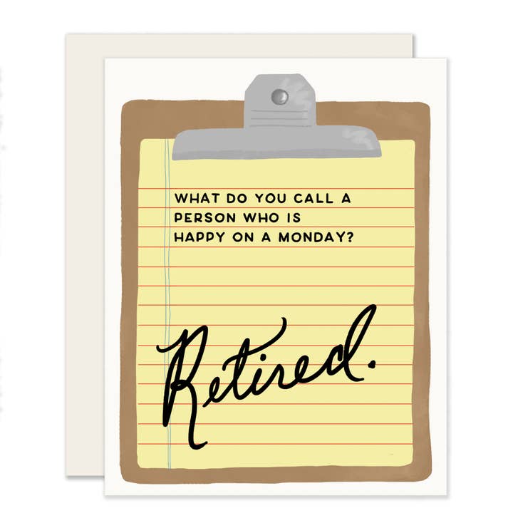 Pensionerat kort | Grattis på pensionskortet för wholesale av Slightly Stationery