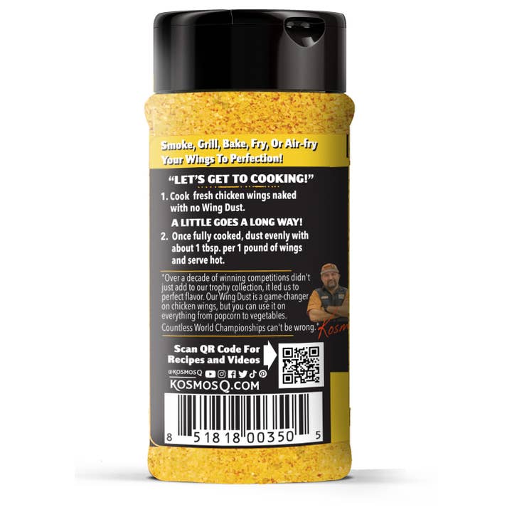 Kosmos Q - Wholesale Dried Spice Mix - Lemon Pepper Wing Dust (Case of 6)