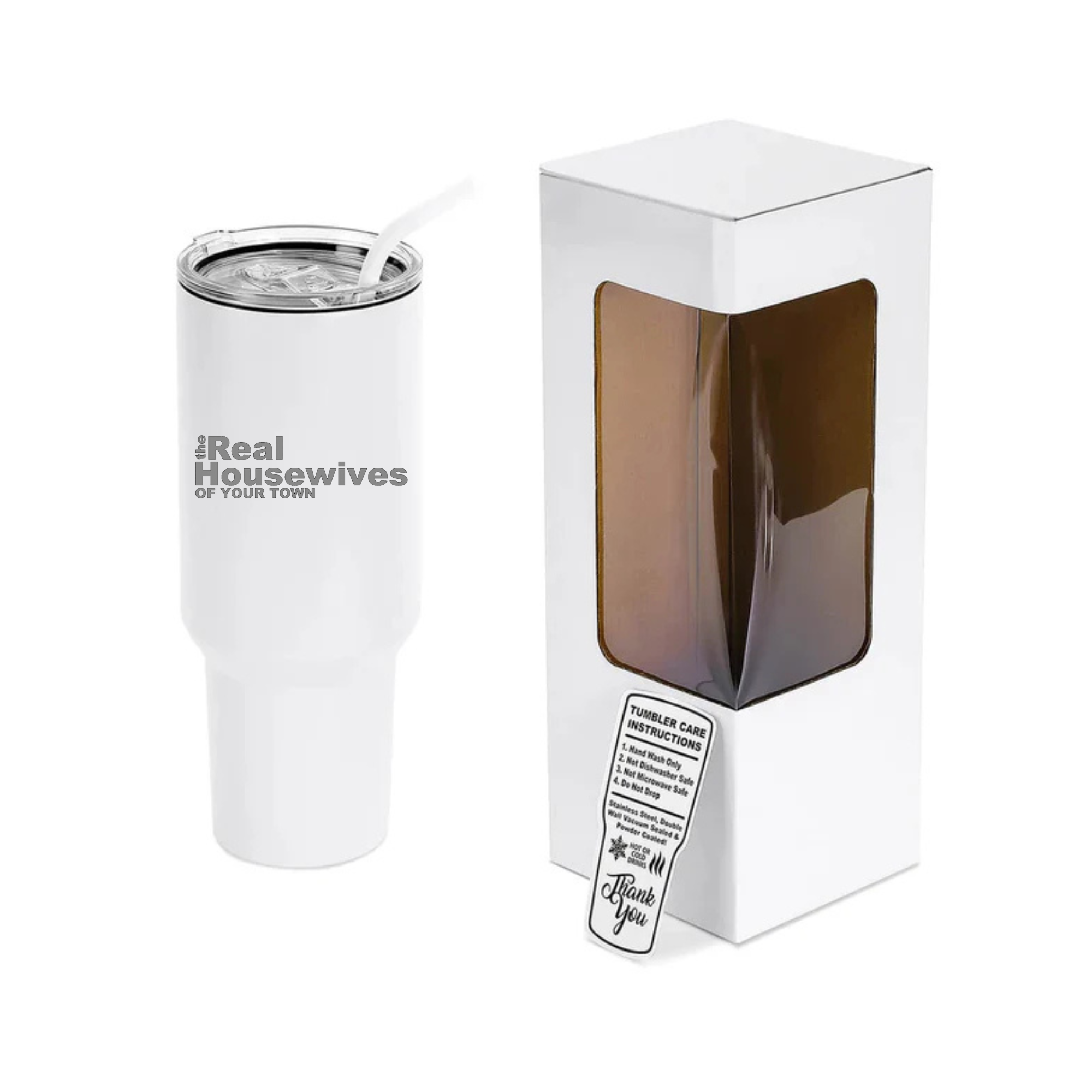 Acential Drinkware - Vendita all'ingrosso Bicchiere/tazza termica - The Real Housewives Of Your Town - Bicchiere da 40 once con manico2