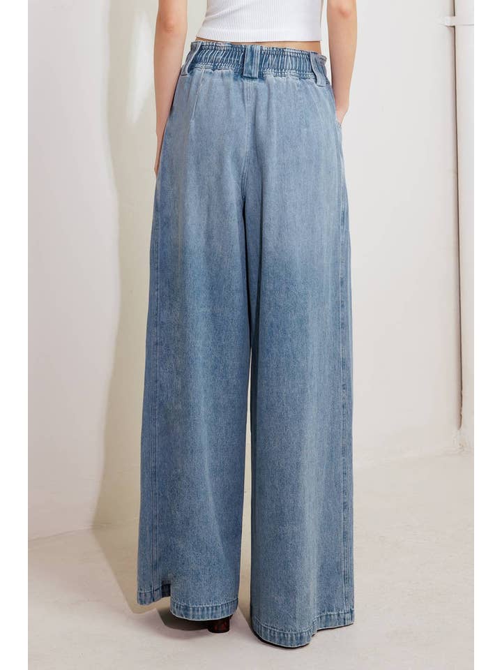 A washed denim pant - FP1679 for wholesale on Faire