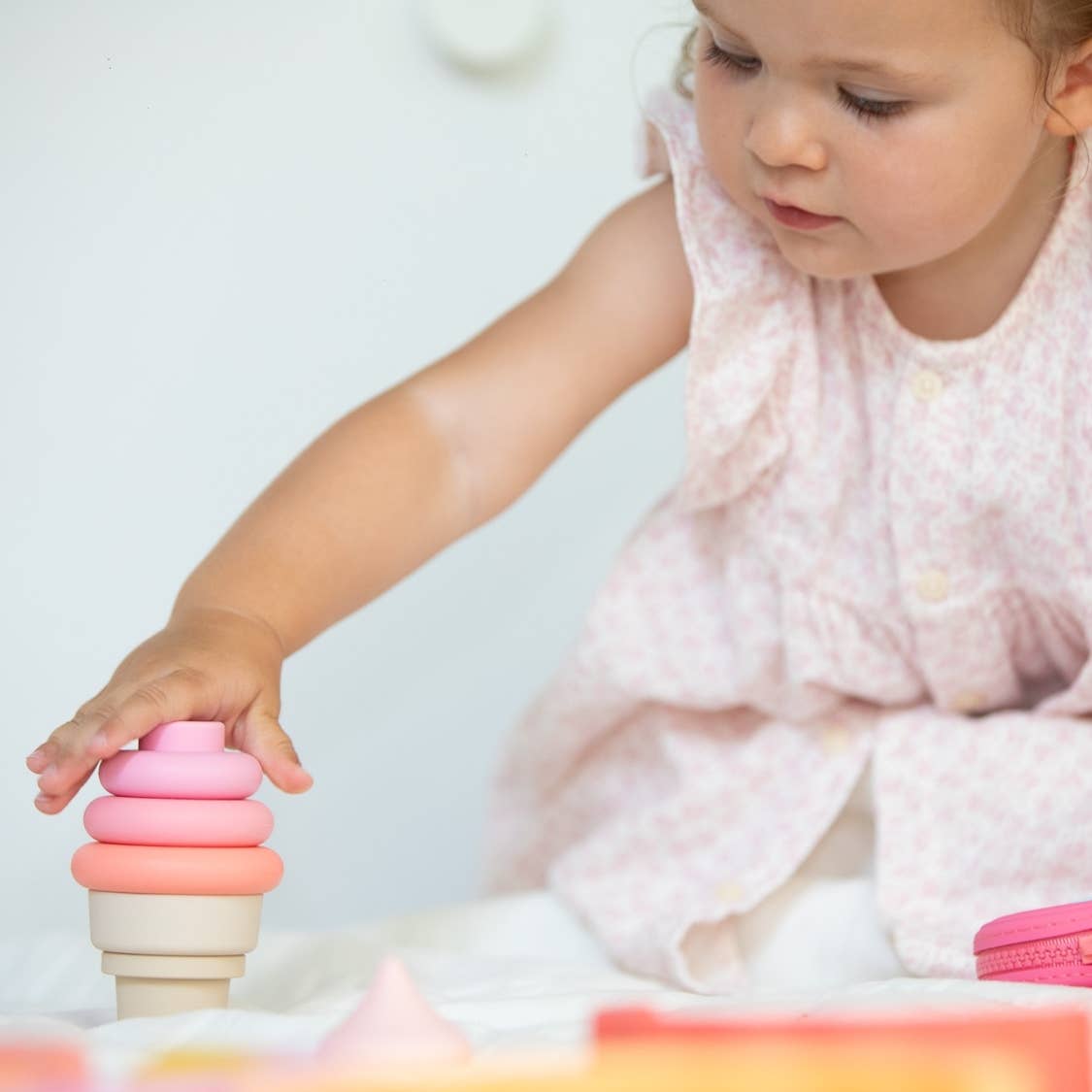 PETIKIDS - Wholesale Stacking Rings Game - Baby - Montessori Educational Toy - Stackable Silicone Ice Cream1