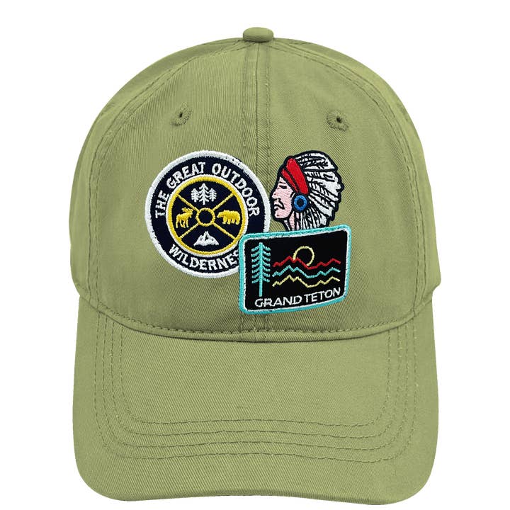 Grand Teton Vildmarkseventyr Broderet Mærke Kasket for engroshandel hos Northern Icons Creations INC