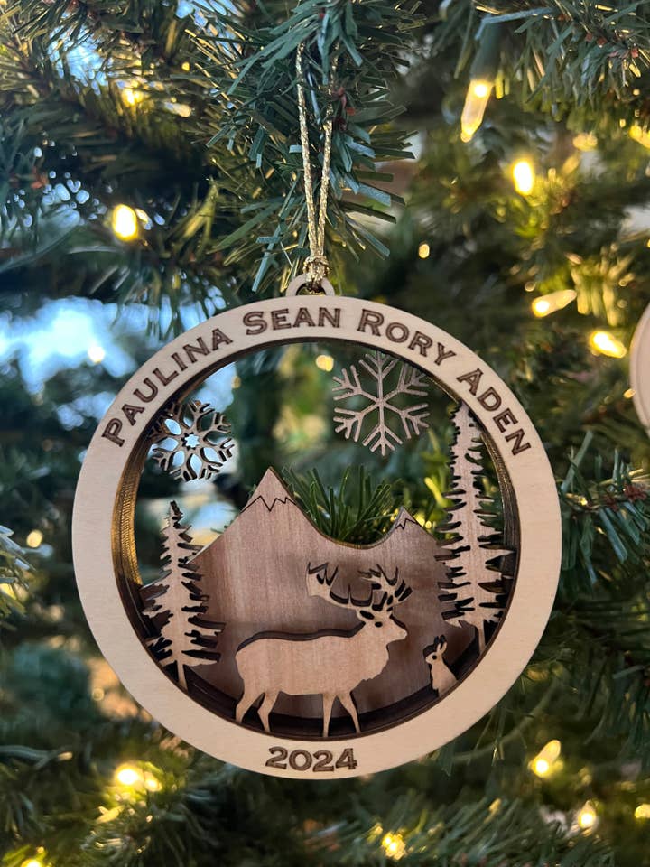 Bosvrienden Sneeuwval Ornament voor wholesale door Comer Teng Studio