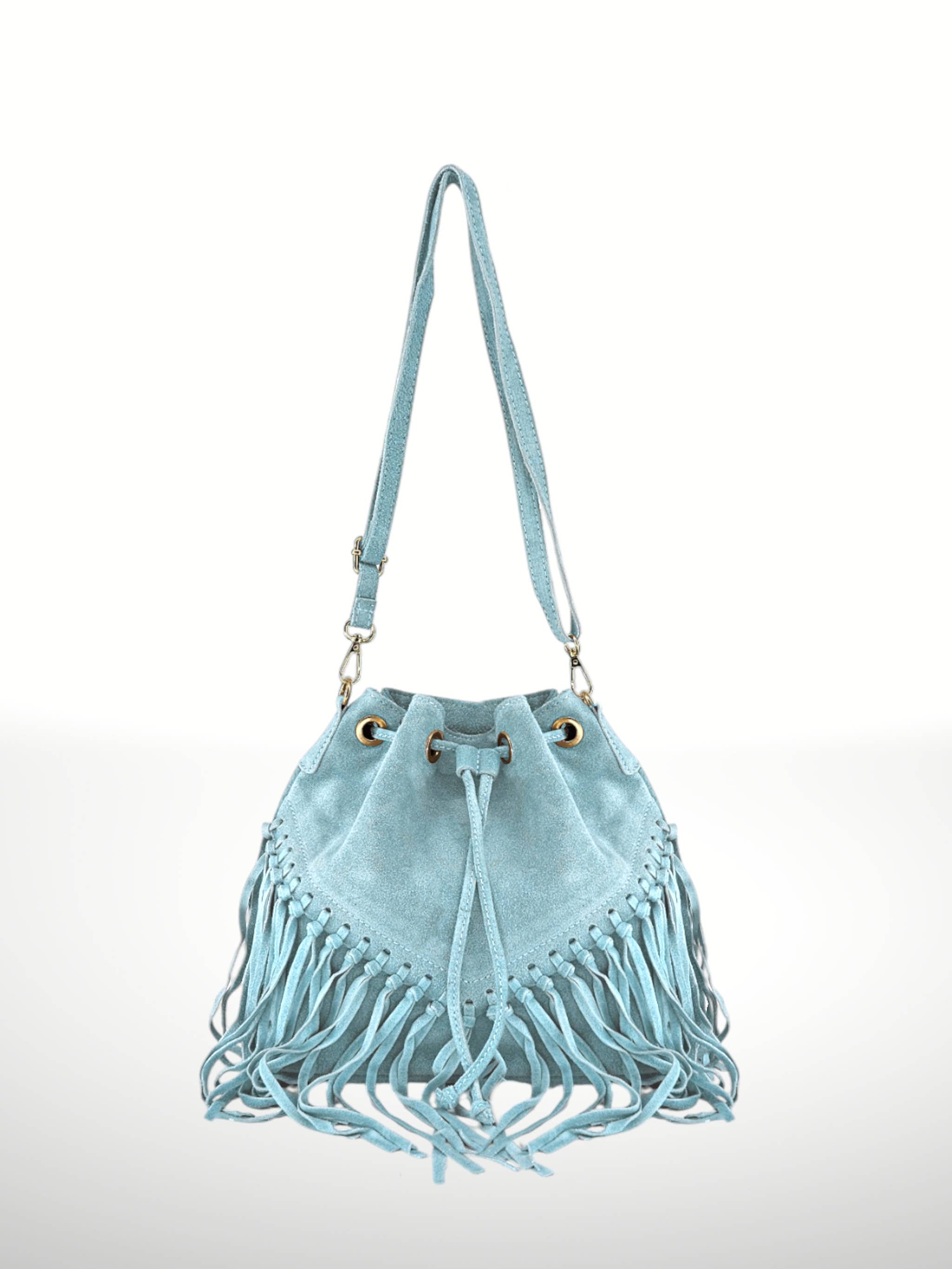 ITALIAN'S LEATHER – Großhandel Schultertasche – Damen – Emanuela Beuteltasche aus Wildleder 2204191