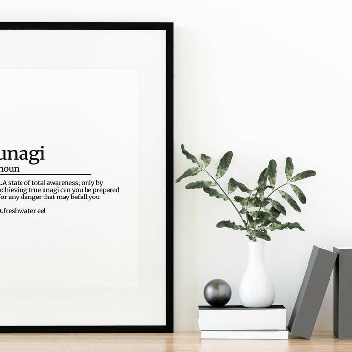 Moonshine Prints - Wholesale Art print - Unagi Meaning Definition Print2