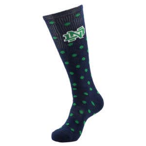 Notre Dame Fighting Irish Ladies Socks Polka Dots for wholesale by Turnovers Inc