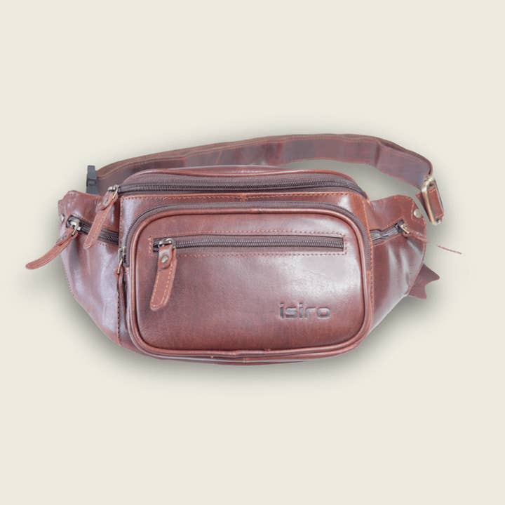 Sac bandoulière en cuir Cedric pour la vente par Isiro Canada Ltd.