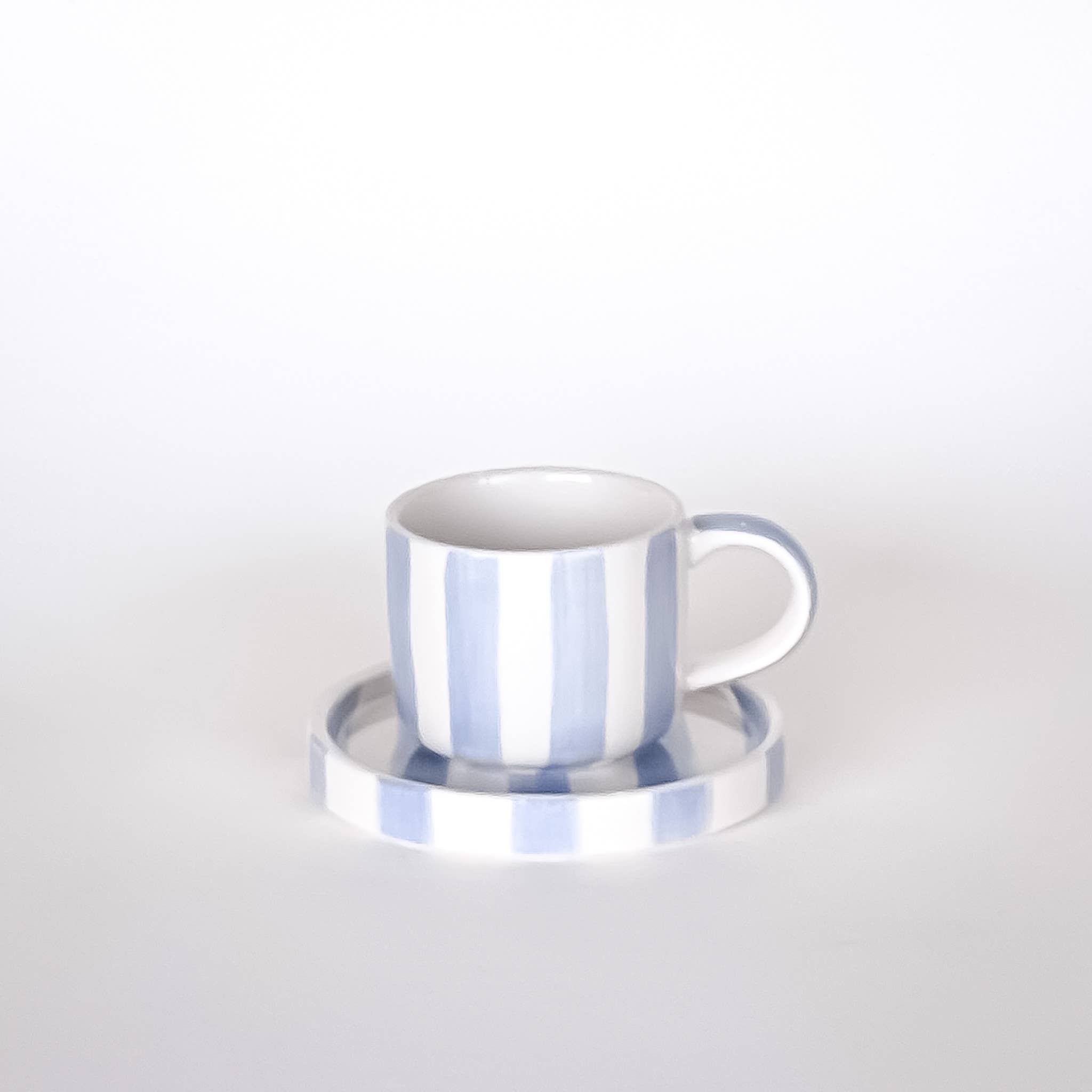 Magazin Minori - Wholesale Coffee/Tea Cup - Espresso Stripes - morning azzurro (set of 2 - 4 pieces)4