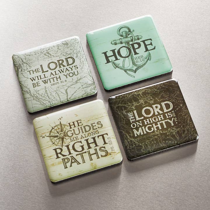 Christian Art Gifts - Vente Aimants - Set de magnets Le Seigneur sera avec toi2