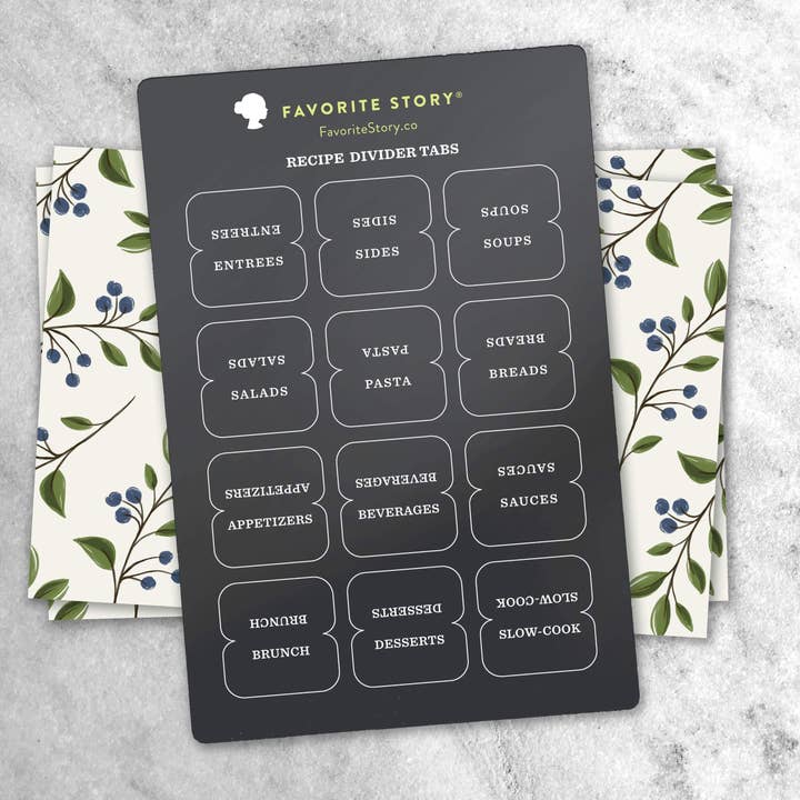 Favorite Story - Wholesale Recipe Card - Recipe Card Dividers & Tabs2