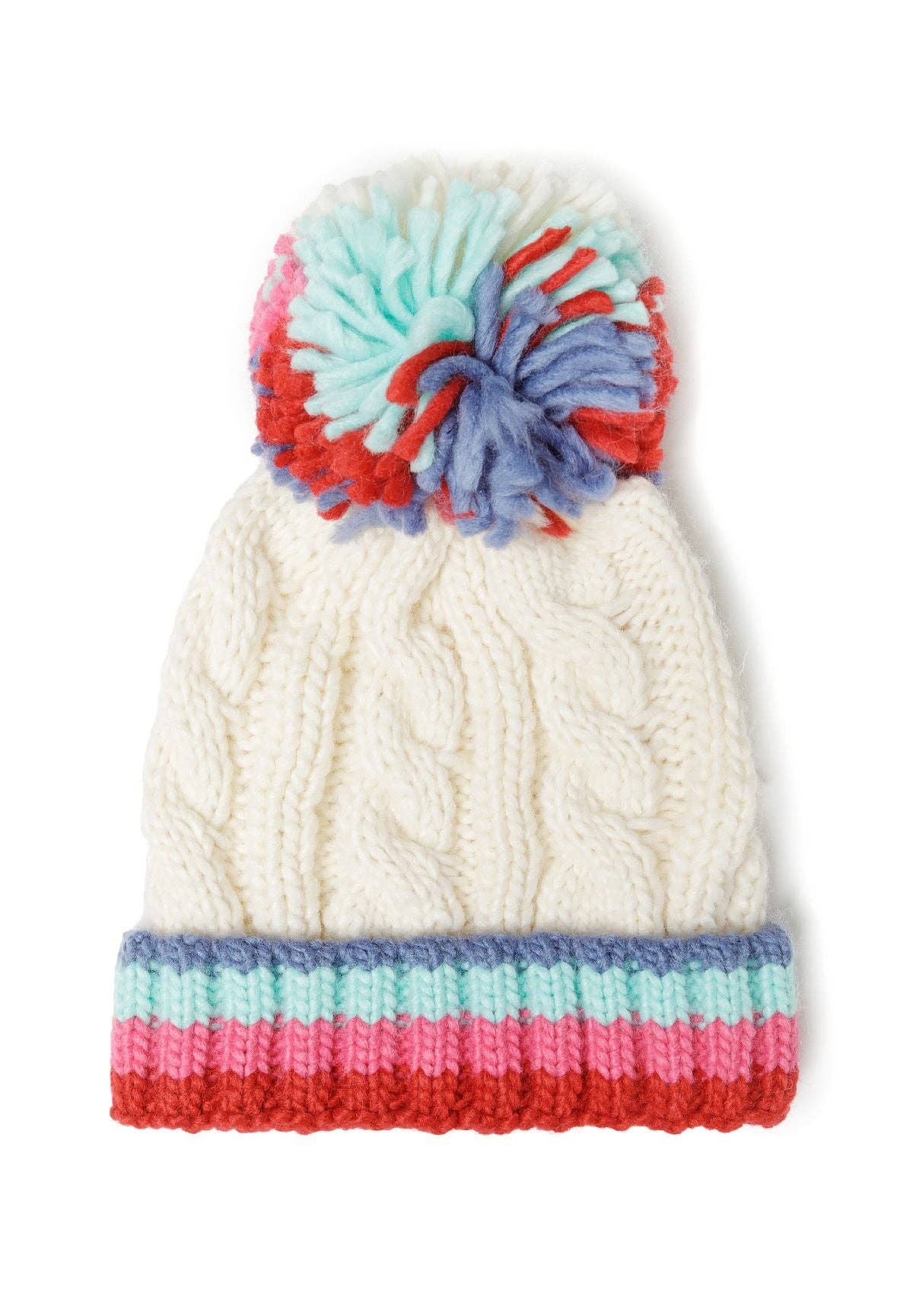 Minoti sp. z o.o. – Engroshandel Hue - Børn – Pigernes pomponhat og handskesæt creme 6m-8y2