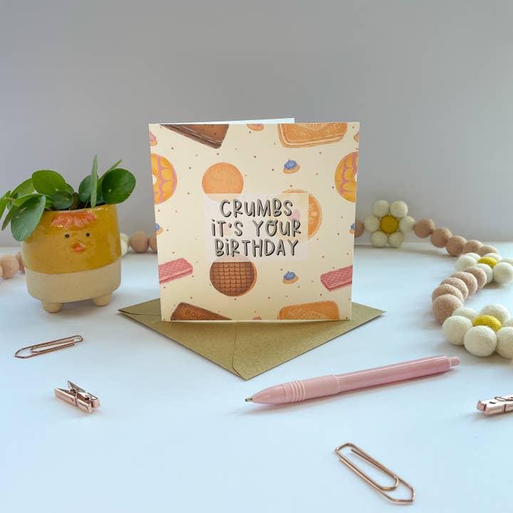 Crumbs It's Your Birthday Biglietto per la vendita all'ingrosso da parte di Collette Daisy Designs Co