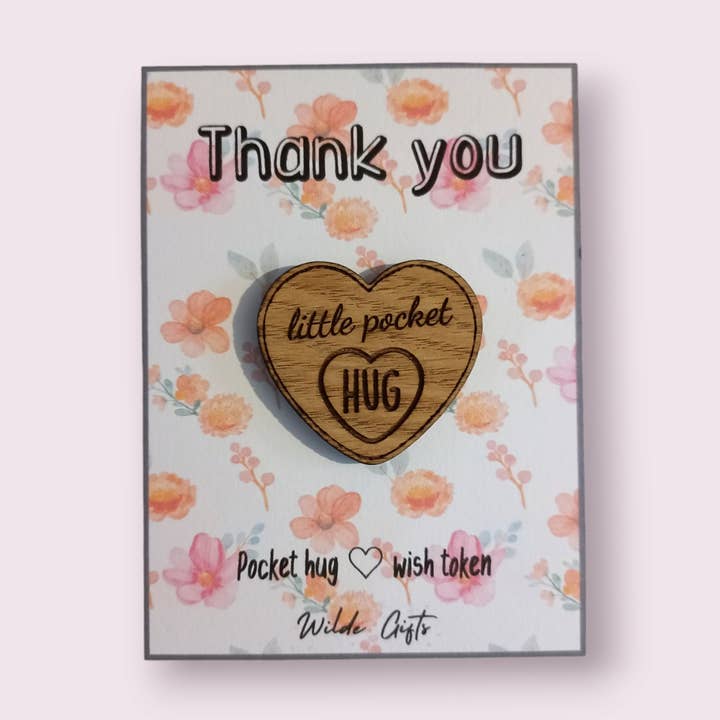Thank you pocket hug for wholesale by Wilde Gifts UK